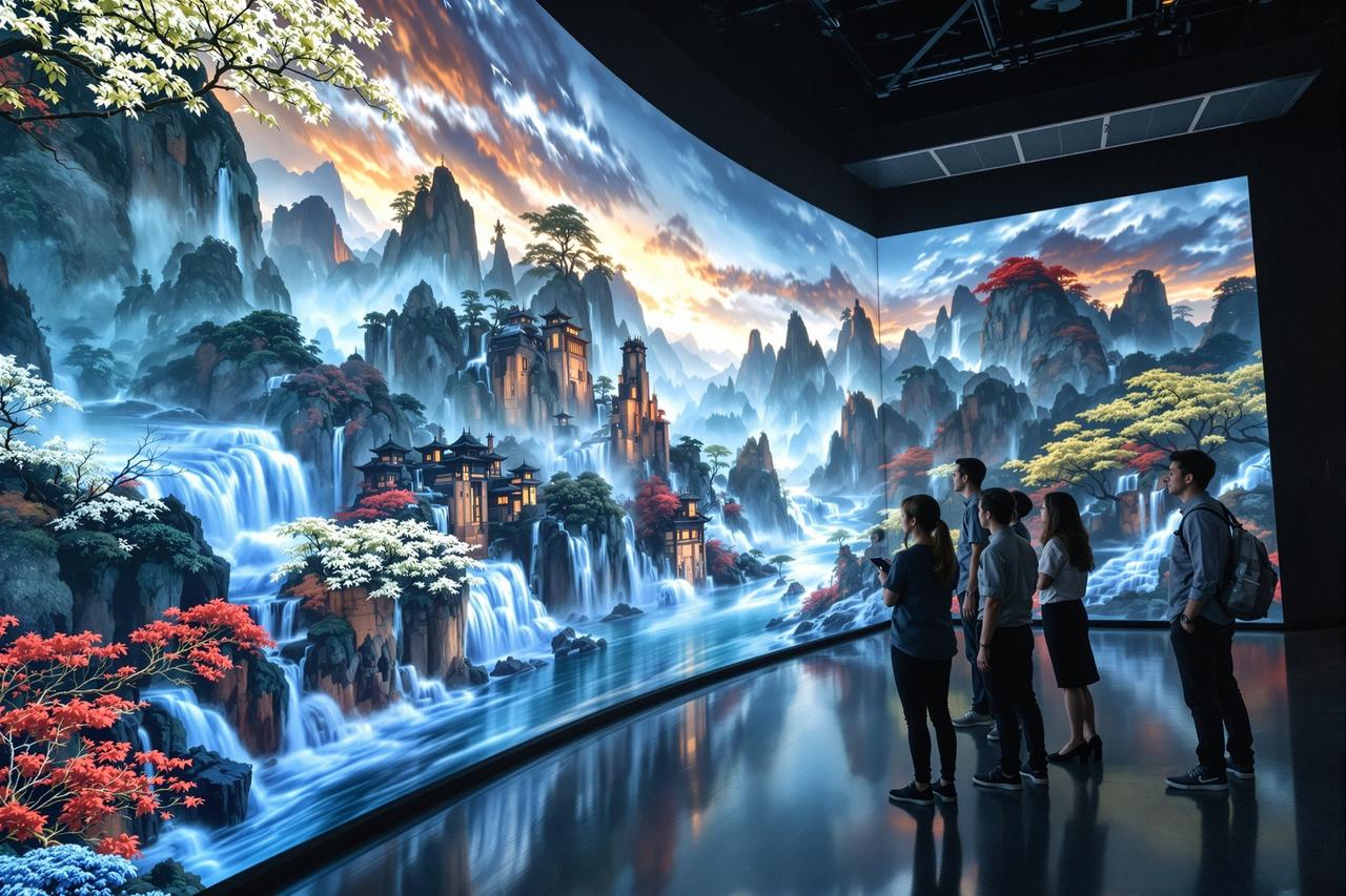 老师影院携手故宫博物院打造《千里江山图》数字影像展,引领文化科技融合新方向新闻配图